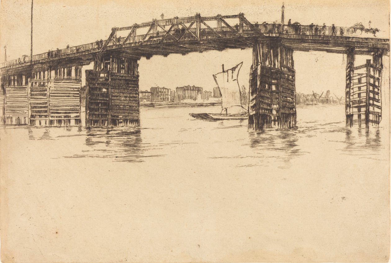 Ponte Velha de Battersea, 1879. de James Abbott McNeill Whistler