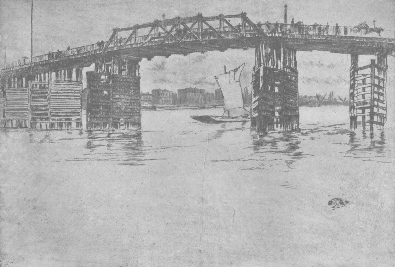 Ponte velha de Battersea, 1879, 1904 de James Abbott McNeill Whistler