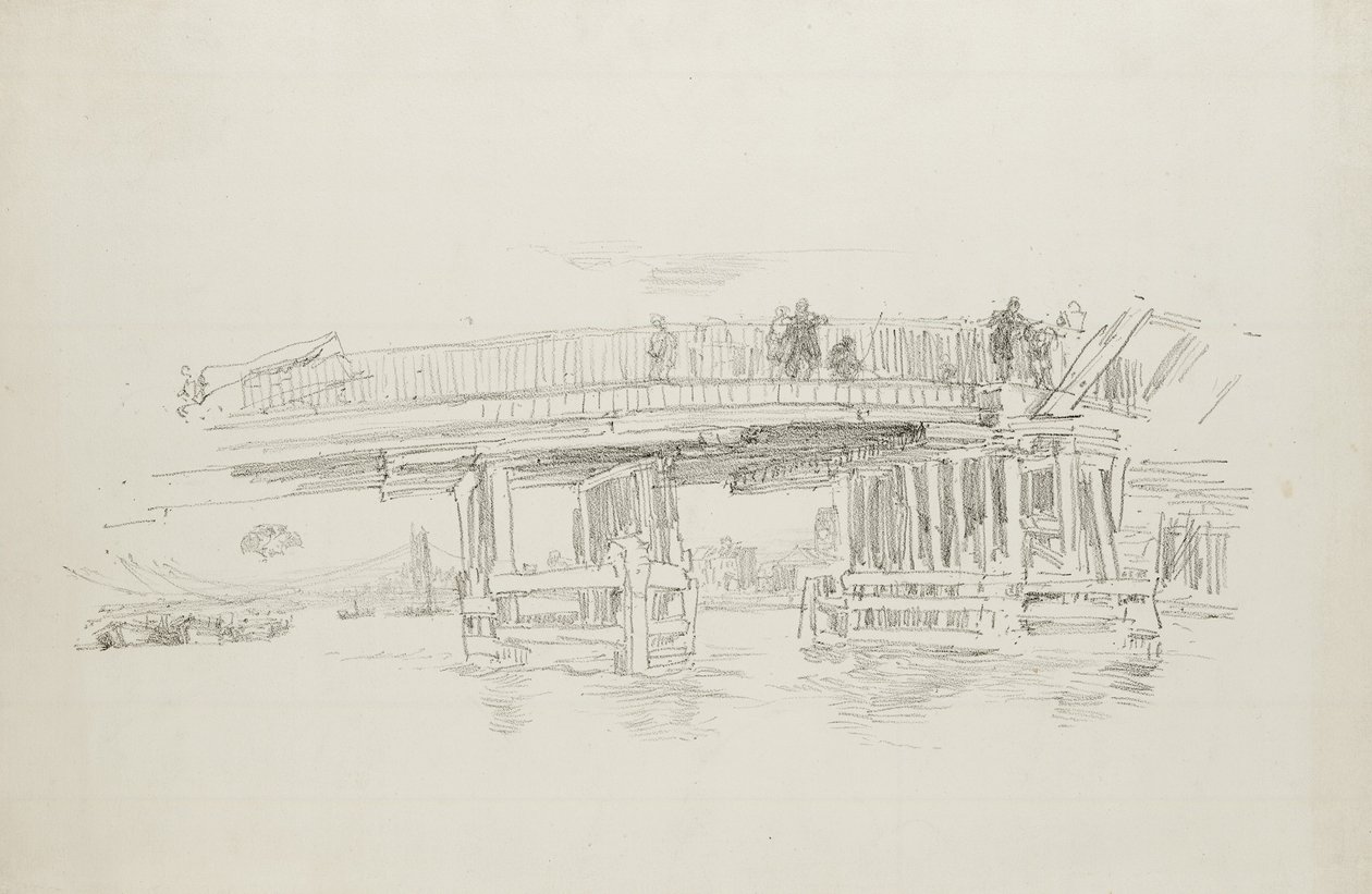 Old Battersea Bridge, 1879, publicada em 1887 de James Abbott McNeill Whistler