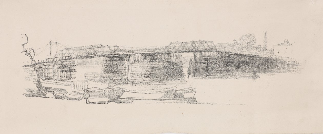 Velha Battersea Bridge, No. 2, 1878-1879. de James Abbott McNeill Whistler