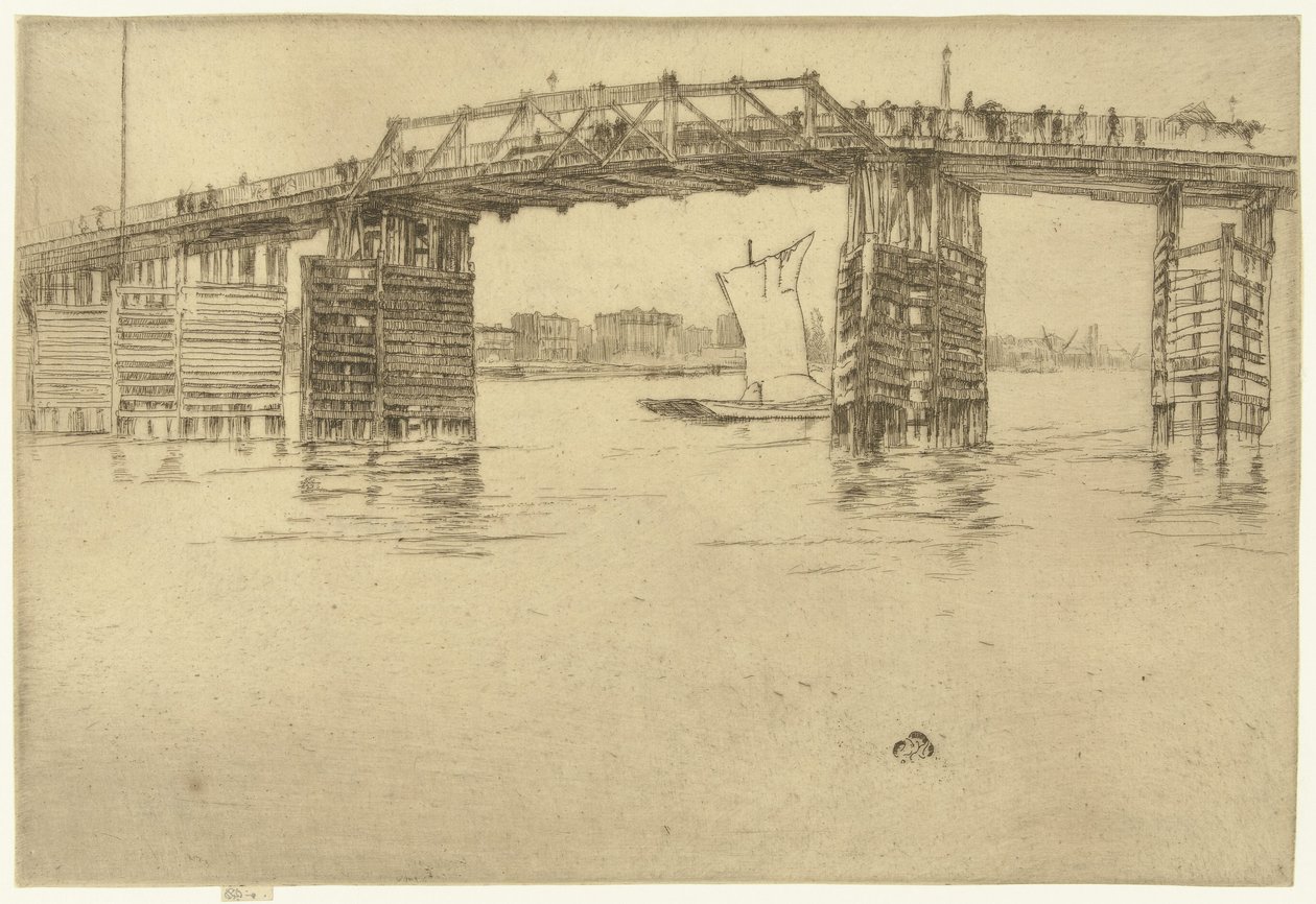 Velha ponte Battersea de James Abbott McNeill Whistler