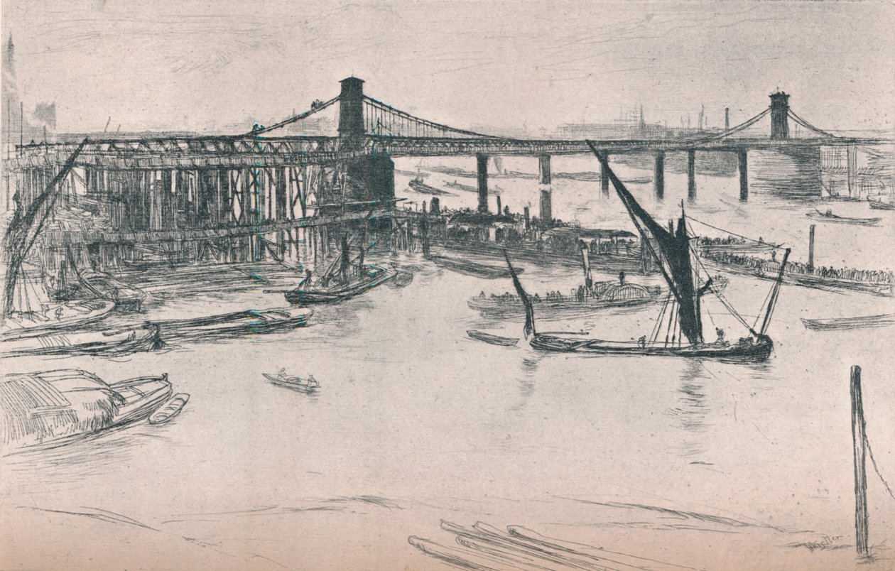 Ponte velha de Hungerford, 1861, 1903 de James Abbott McNeill Whistler