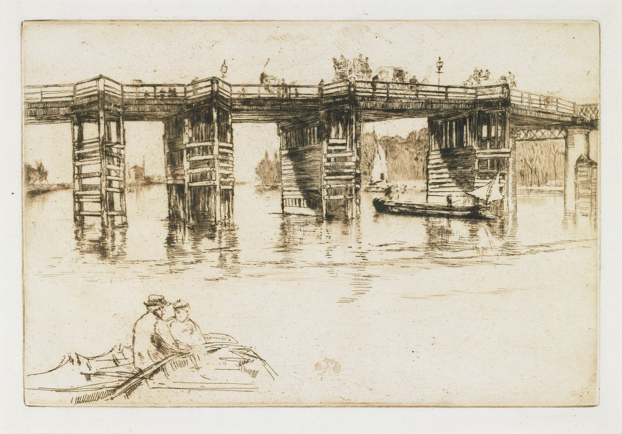 A antiga ponte de Putney de James Abbott McNeill Whistler