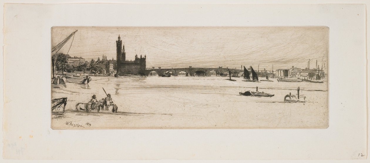 A antiga ponte de Westminster de James Abbott McNeill Whistler