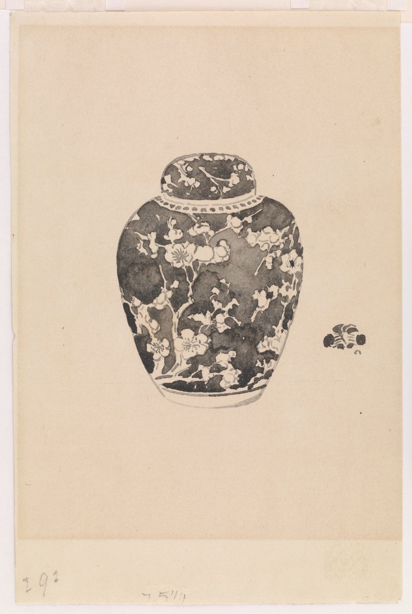 Frasco Oviforme de Gengibre com tampa em forma de sino, 1878. de James Abbott McNeill Whistler