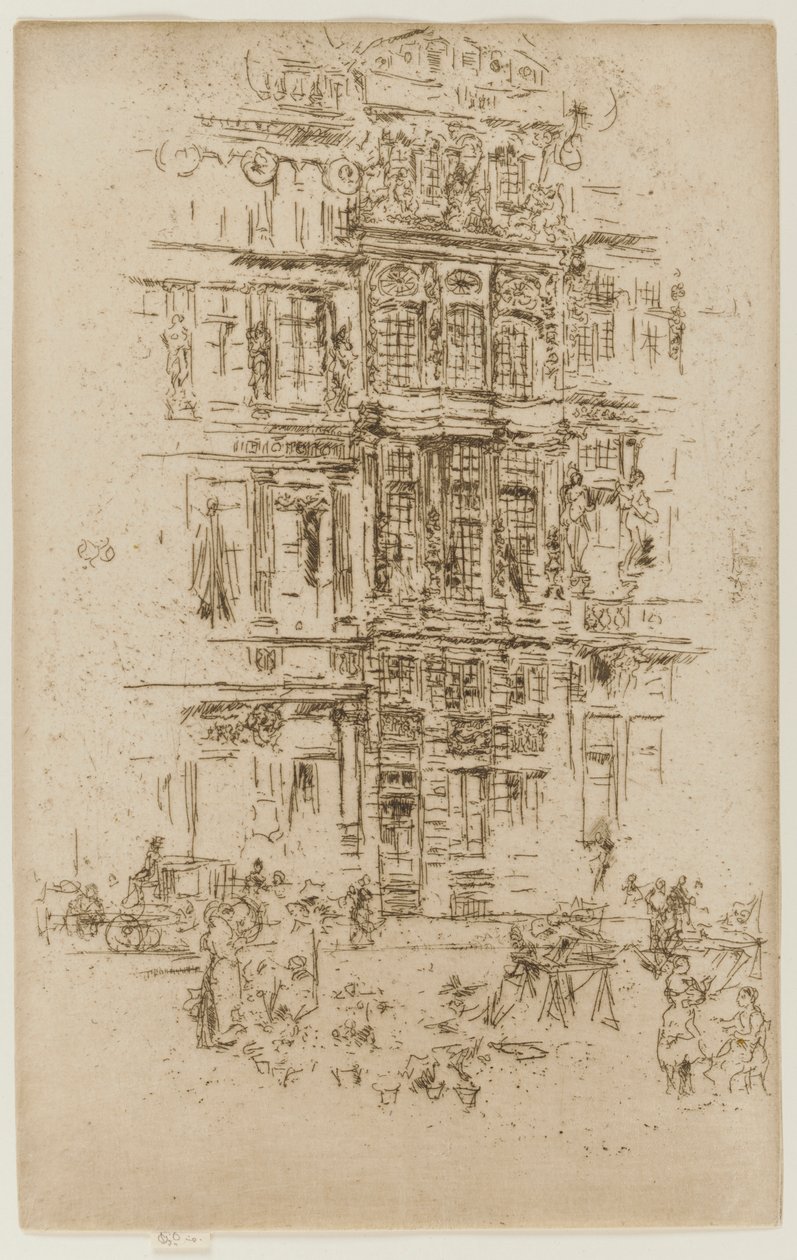 Palácios, Bruxelas, 1887. de James Abbott McNeill Whistler