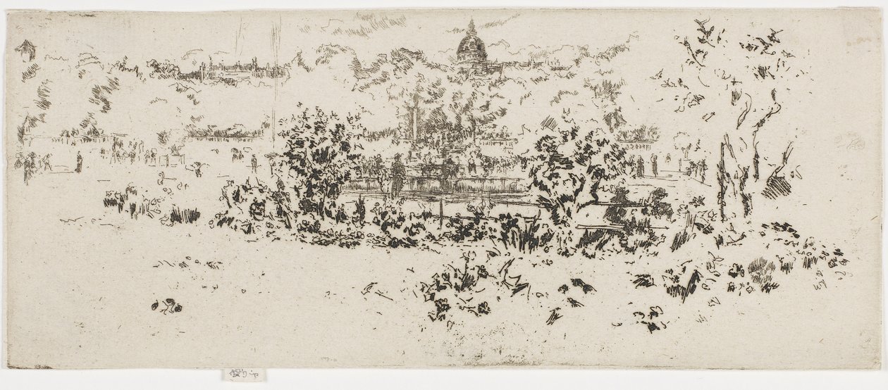 Panteão, Jardins de Luxemburgo, c.1892-93 (gravura sobre papel) de James Abbott McNeill Whistler