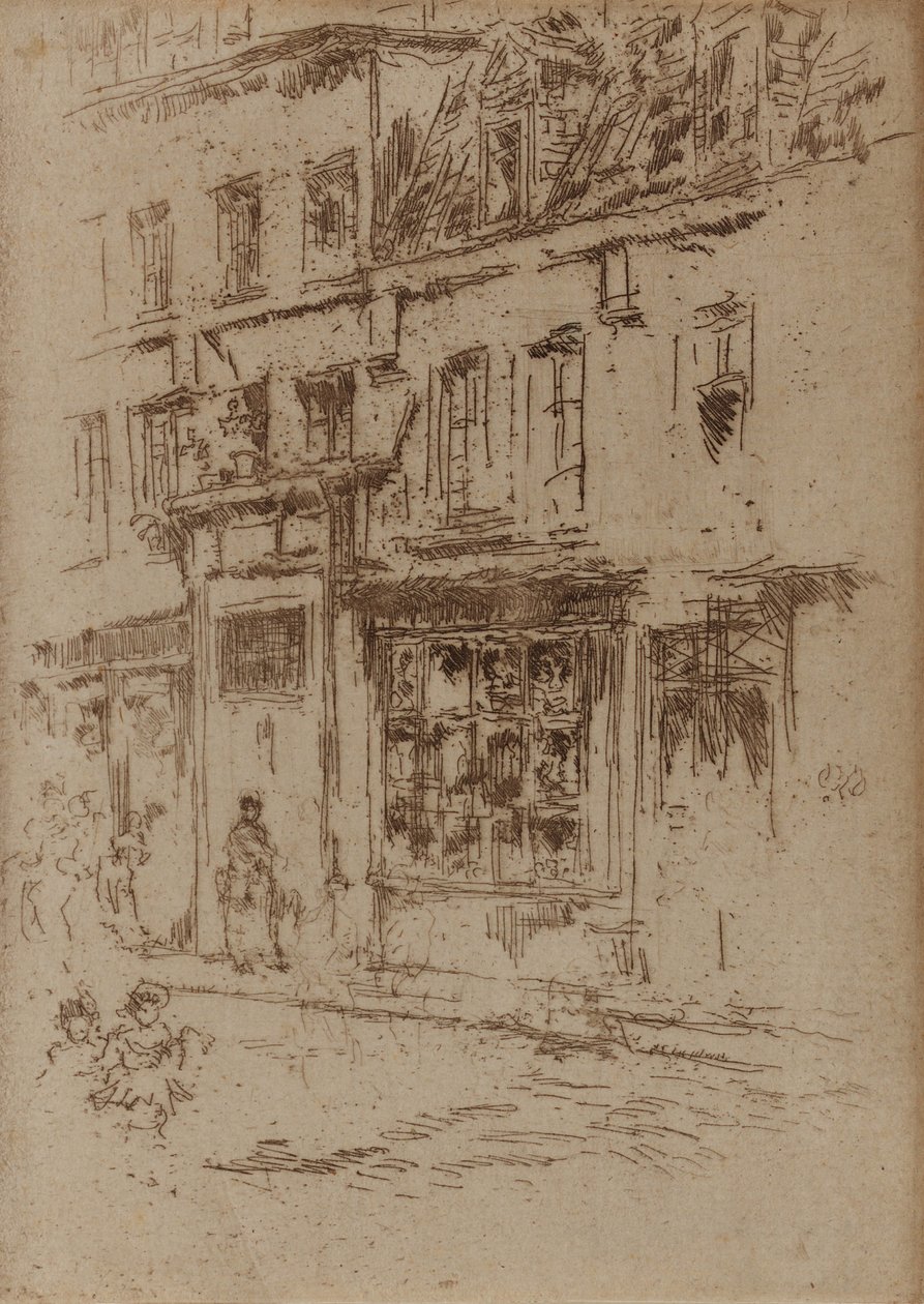 Petite Rue au Beurre, Bruxelas, 1887. de James Abbott McNeill Whistler