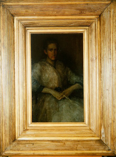 Retrato de Ellen Sturgis Hooper, c.1890 (óleo sobre painel de madeira) (ver também 419723) de James Abbott McNeill Whistler