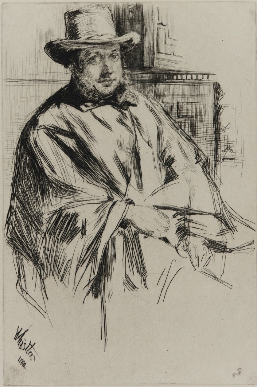 Retrato de um homem, 1860. de James Abbott McNeill Whistler