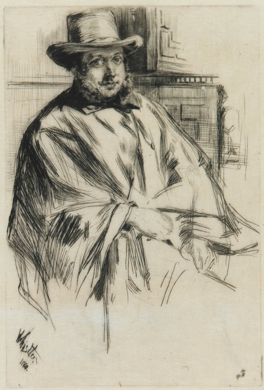 Retrato de um homem, 1860. de James Abbott McNeill Whistler