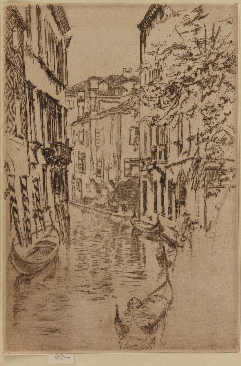 Canal tranquilo, 1879-1880. de James Abbott McNeill Whistler