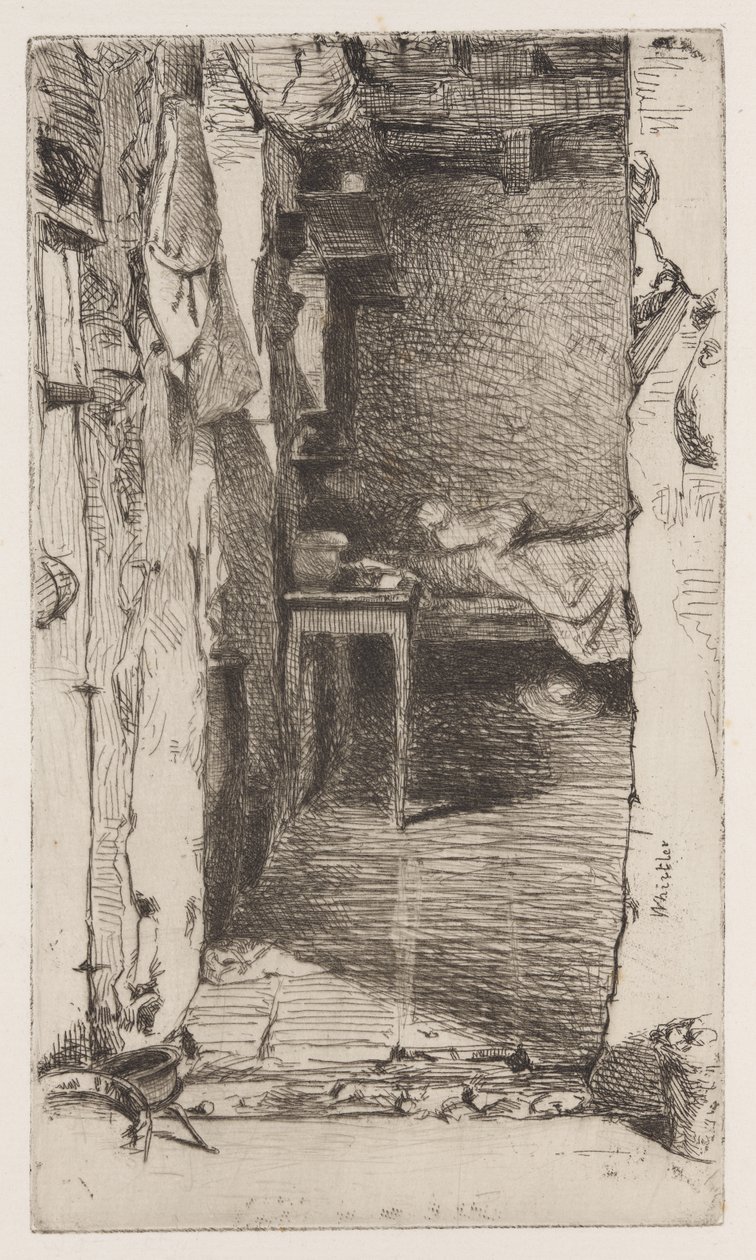 Recolhedores de trapos, Quartier Mouffetard, Paris de James Abbott McNeill Whistler