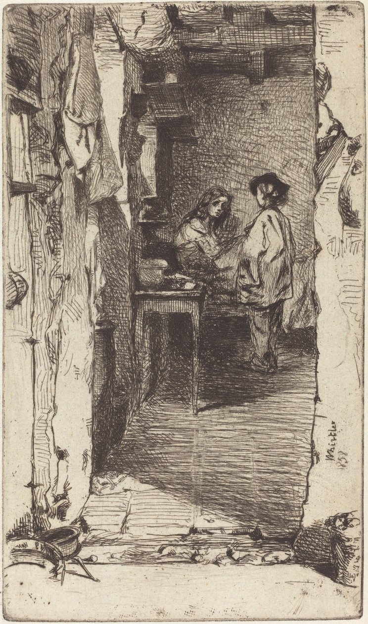 Rag Pickers, Mouffetard Quarter, Paris, 1858. de James Abbott McNeill Whistler