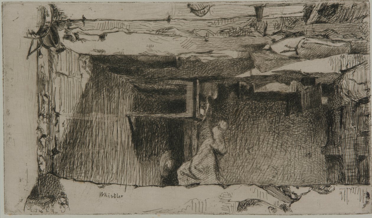Rag Pickers, Quartier Mouffetard, Paris, 1858. de James Abbott McNeill Whistler
