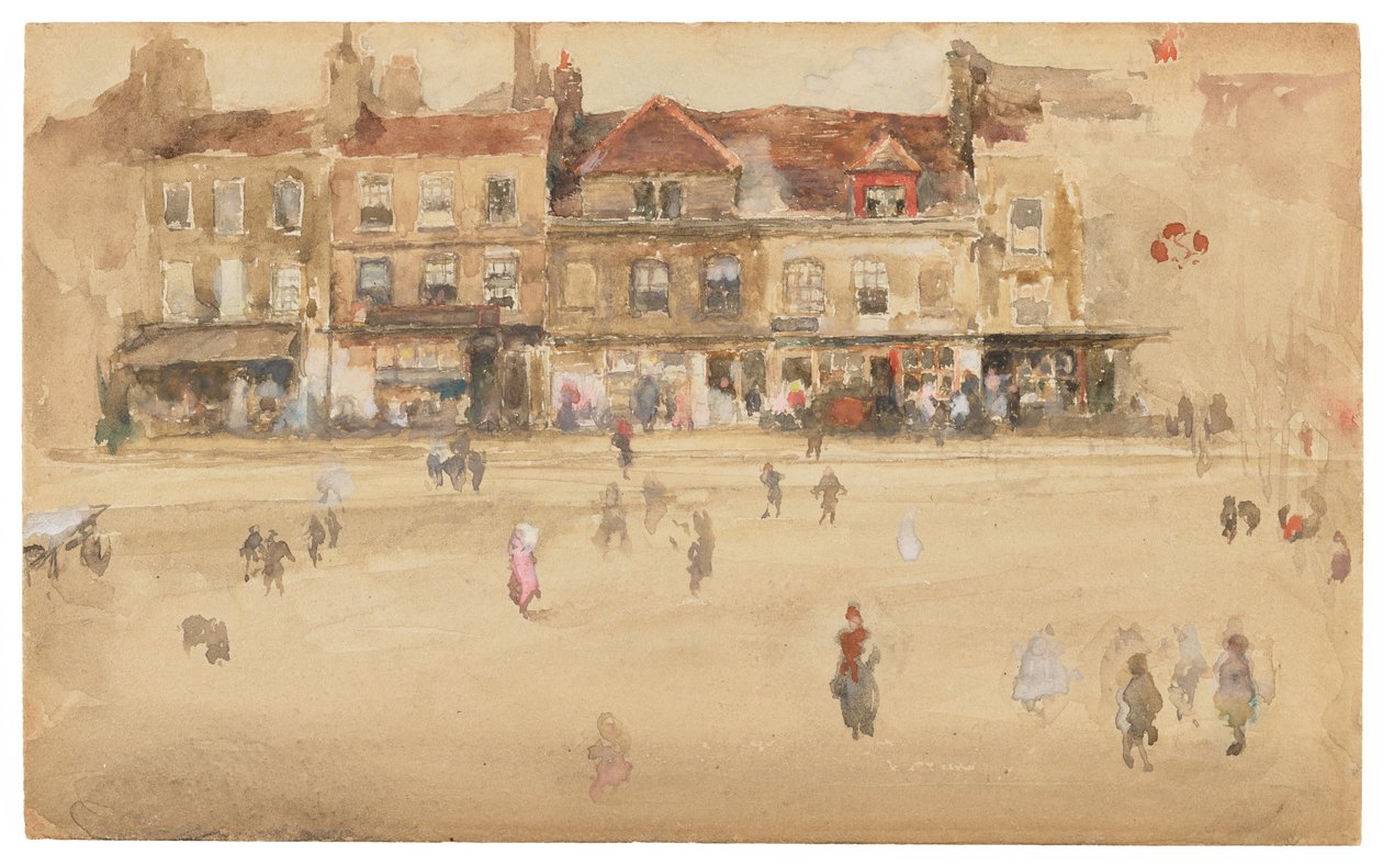 Vermelho e castanho-Hoxton de James Abbott McNeill Whistler