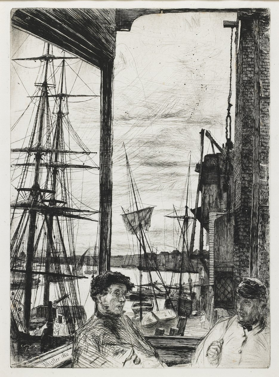 Rotherhithe de "Dezasseis Gravuras de Cenas no Tamisa e Outros Assuntos". de James Abbott McNeill Whistler