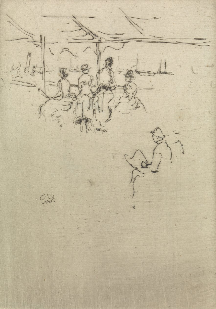 Ryde Pier, de um conjunto de doze gravuras intitulado The Naval Review, 1887 de James Abbott McNeill Whistler