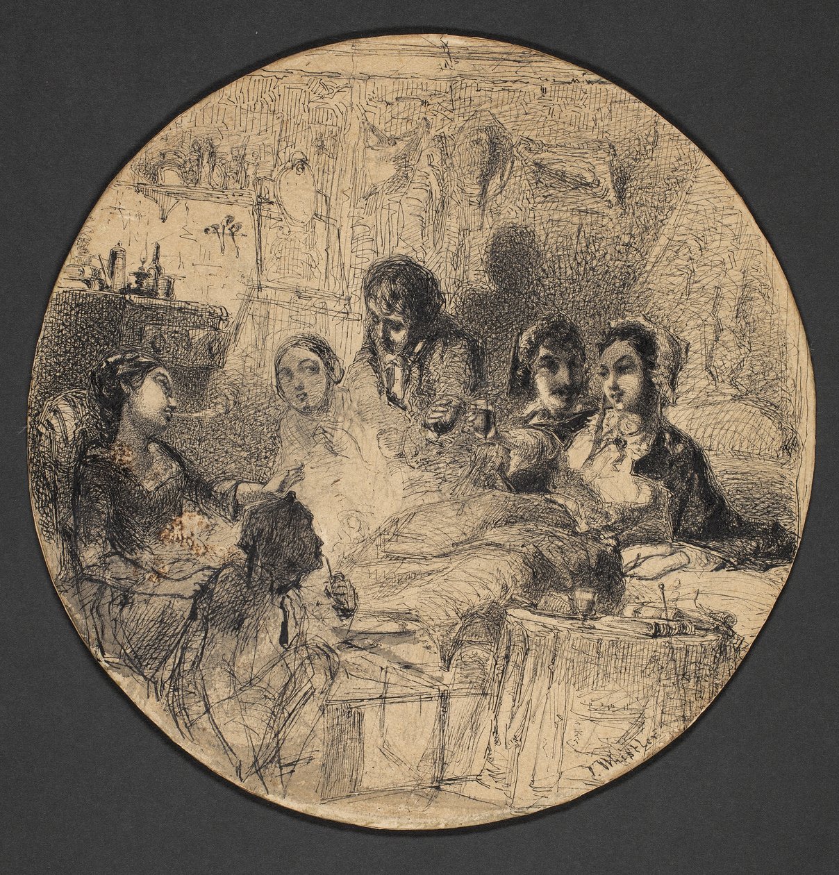 Cena da Vida Boêmia, 1855-57 de James Abbott McNeill Whistler