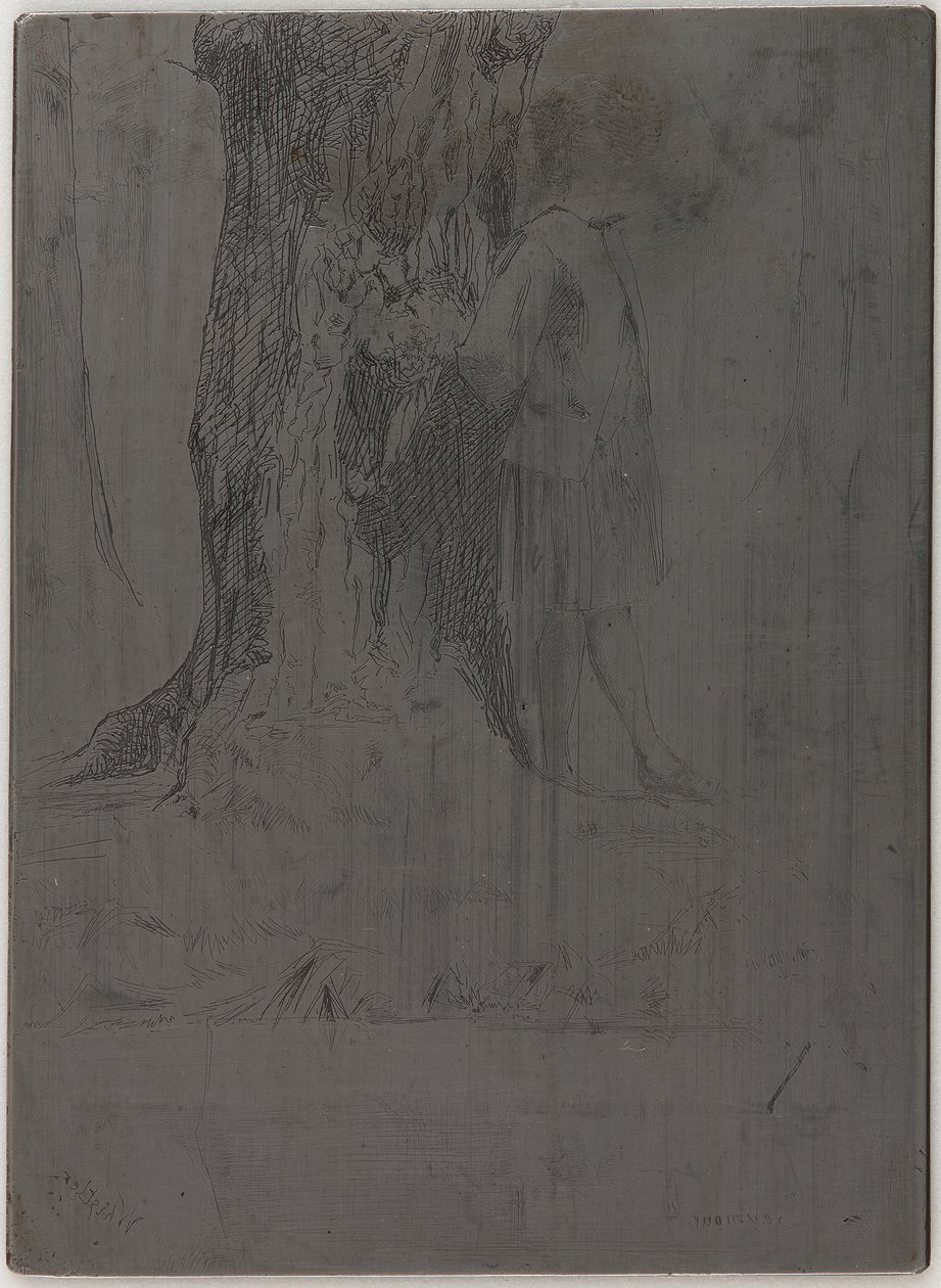 Seymour De pé debaixo de uma árvore, 1859. de James Abbott McNeill Whistler