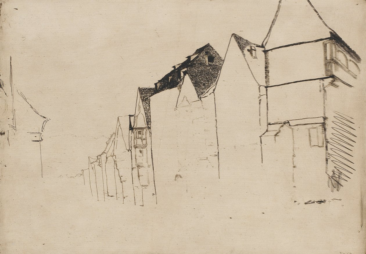 Sketch of Houses, 1858. de James Abbott McNeill Whistler