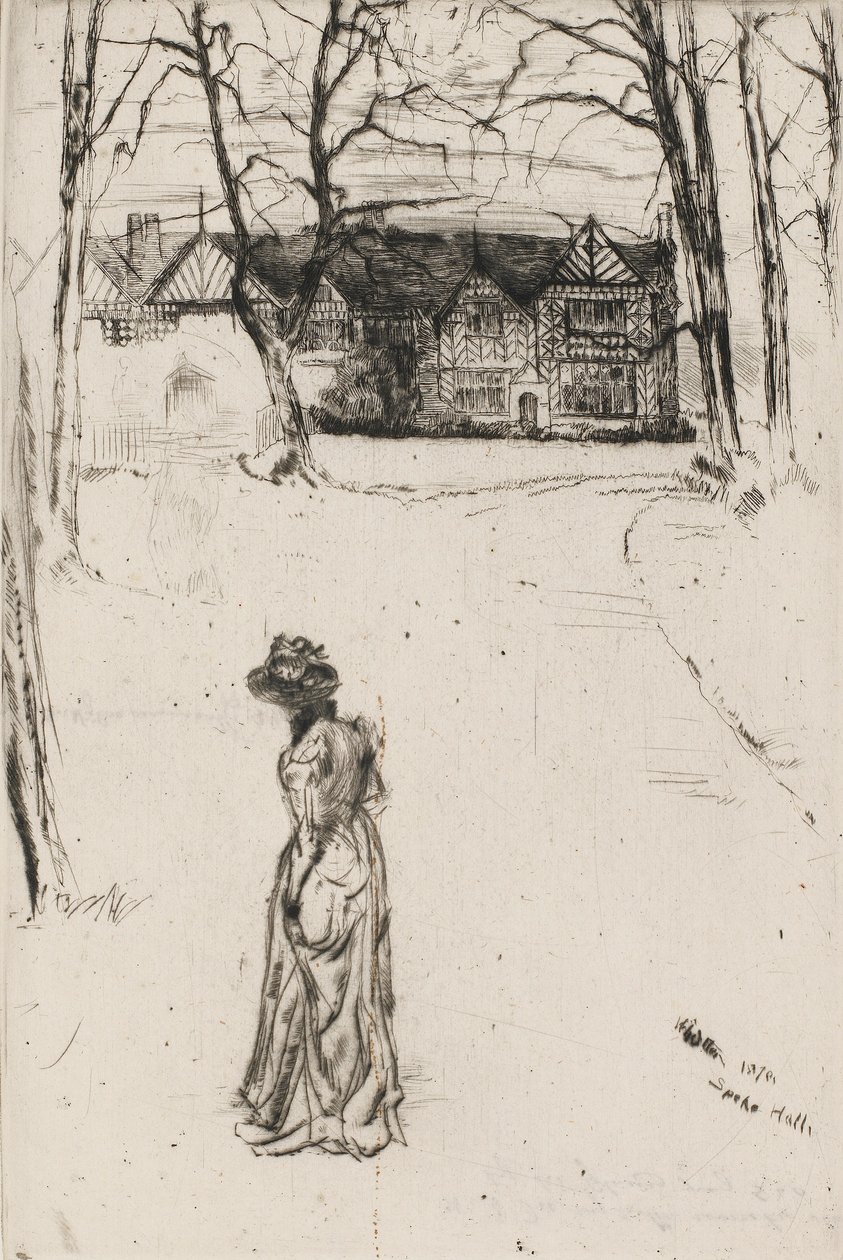 Speke Hall: The Avenue, 1870. de James Abbott McNeill Whistler