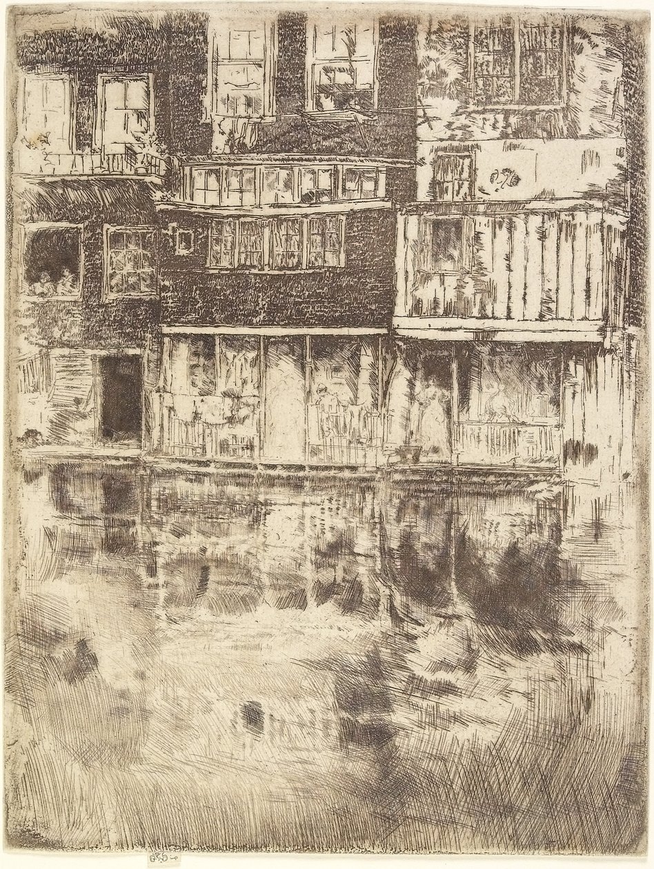 Casa Quadrada, Amsterdã, 1889 de James Abbott McNeill Whistler
