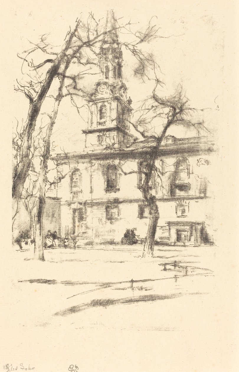 St. Giles-in-the-Fields, 1896. de James Abbott McNeill Whistler