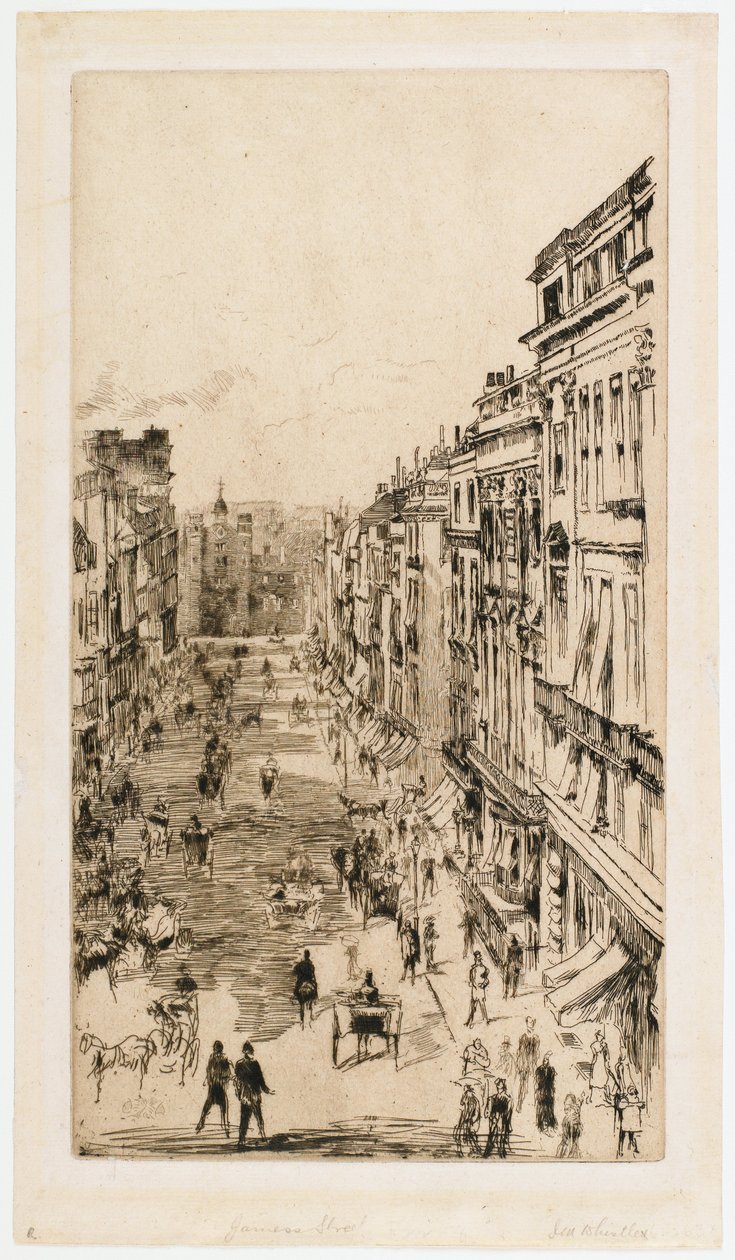 Rua de St. James de James Abbott McNeill Whistler
