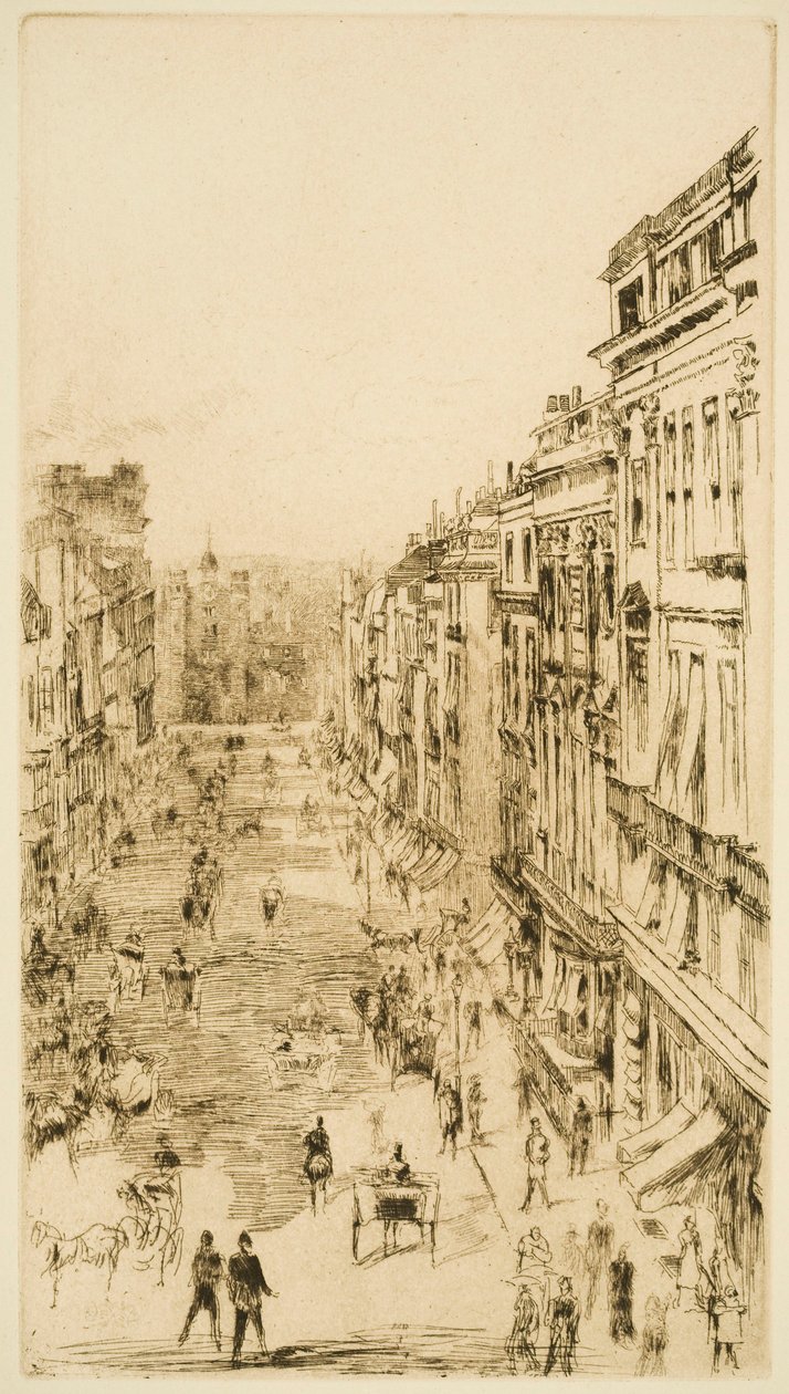 St James’s Street em Londres de James Abbott McNeill Whistler