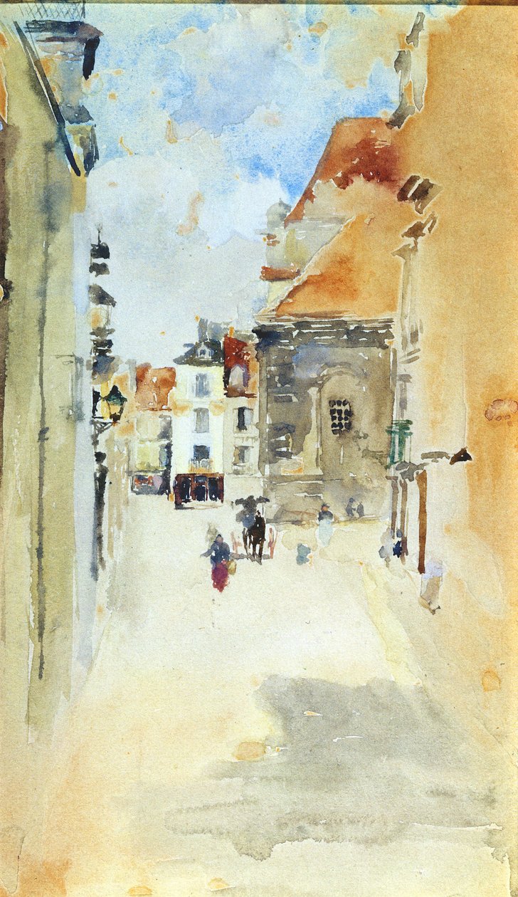 Cena de rua, c.1888 (wc no papel) de James Abbott McNeill Whistler