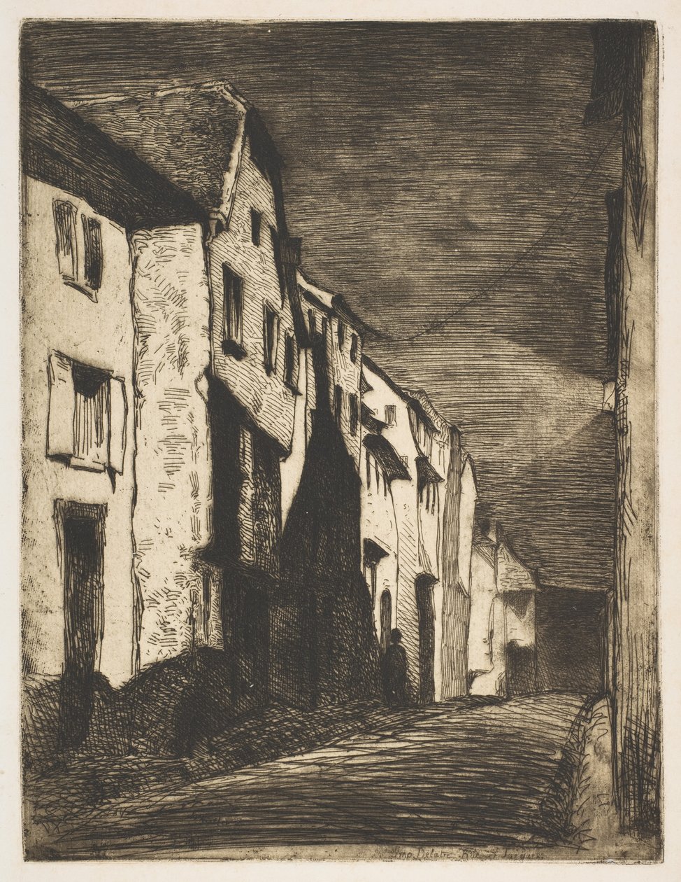 Rua em Saverne, 1858. de James Abbott McNeill Whistler