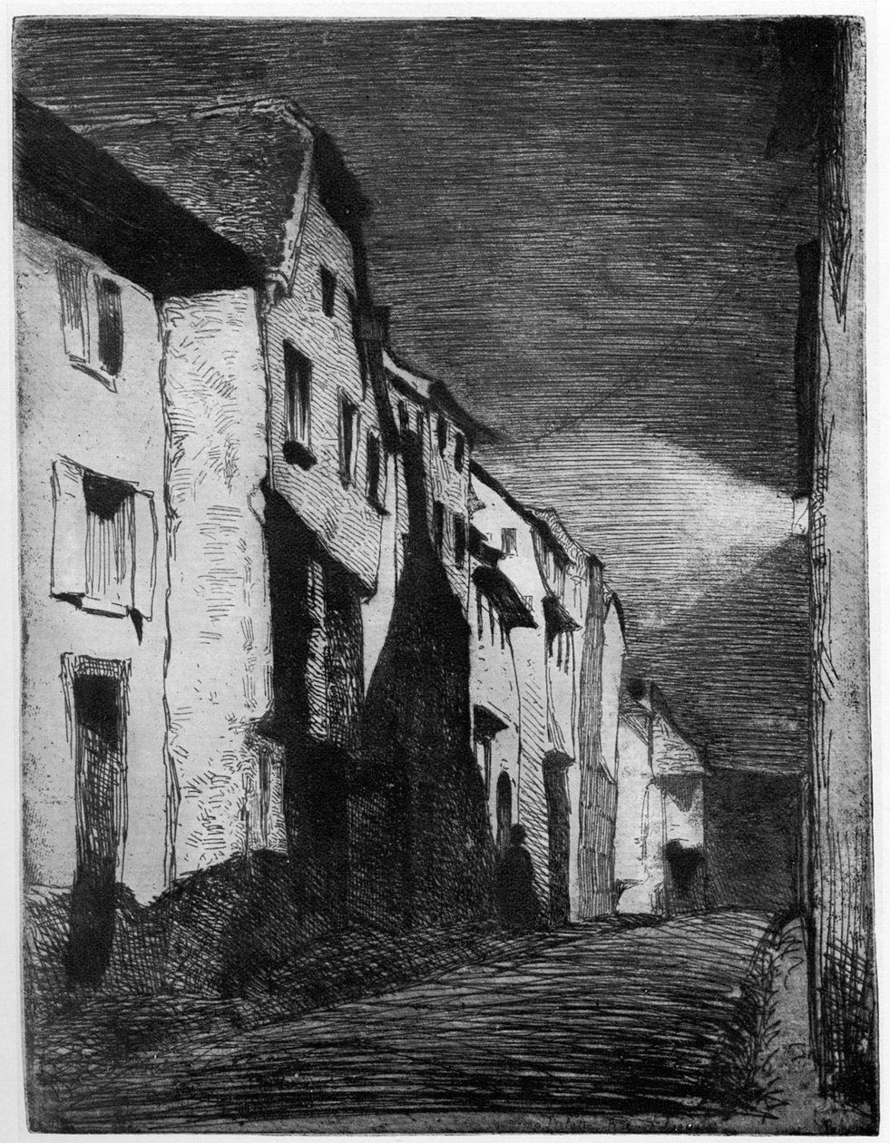 Rua em Saverne, século XIX, 1904. de James Abbott McNeill Whistler