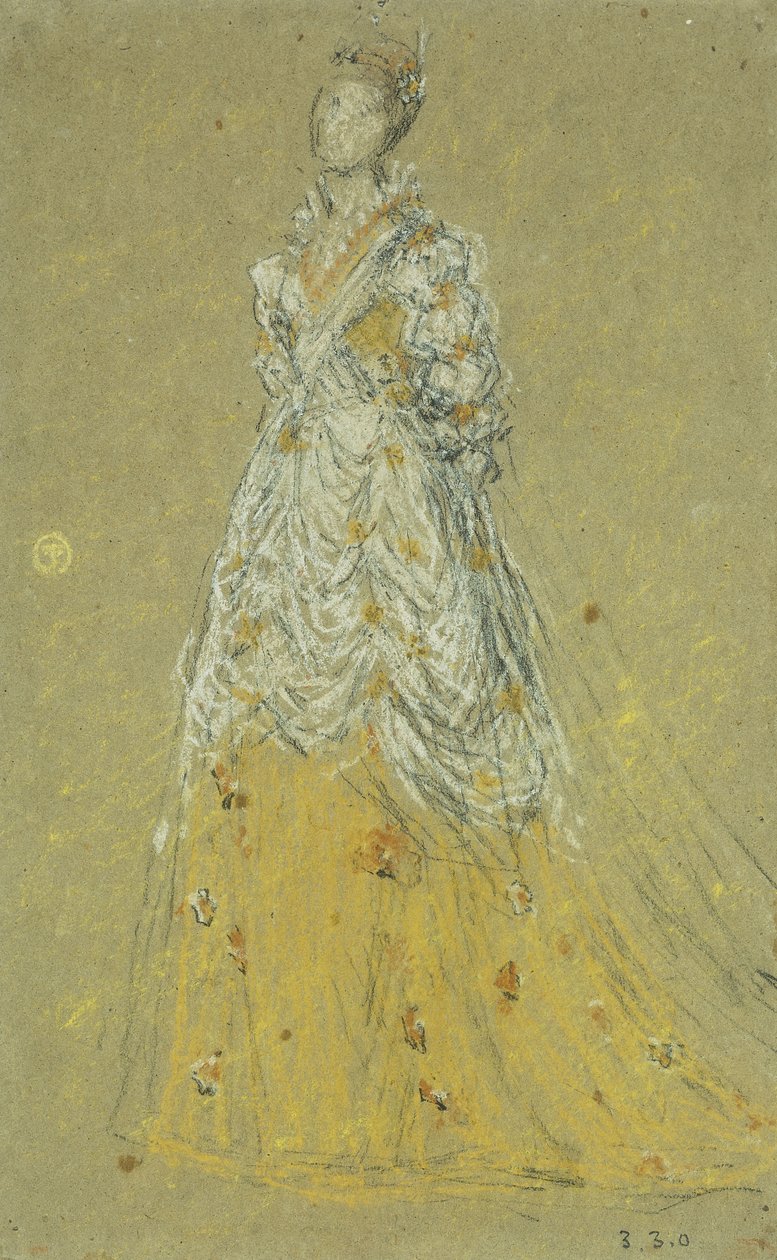Estudo para `Symphony in Flesh Color and Pink" de James Abbott McNeill Whistler