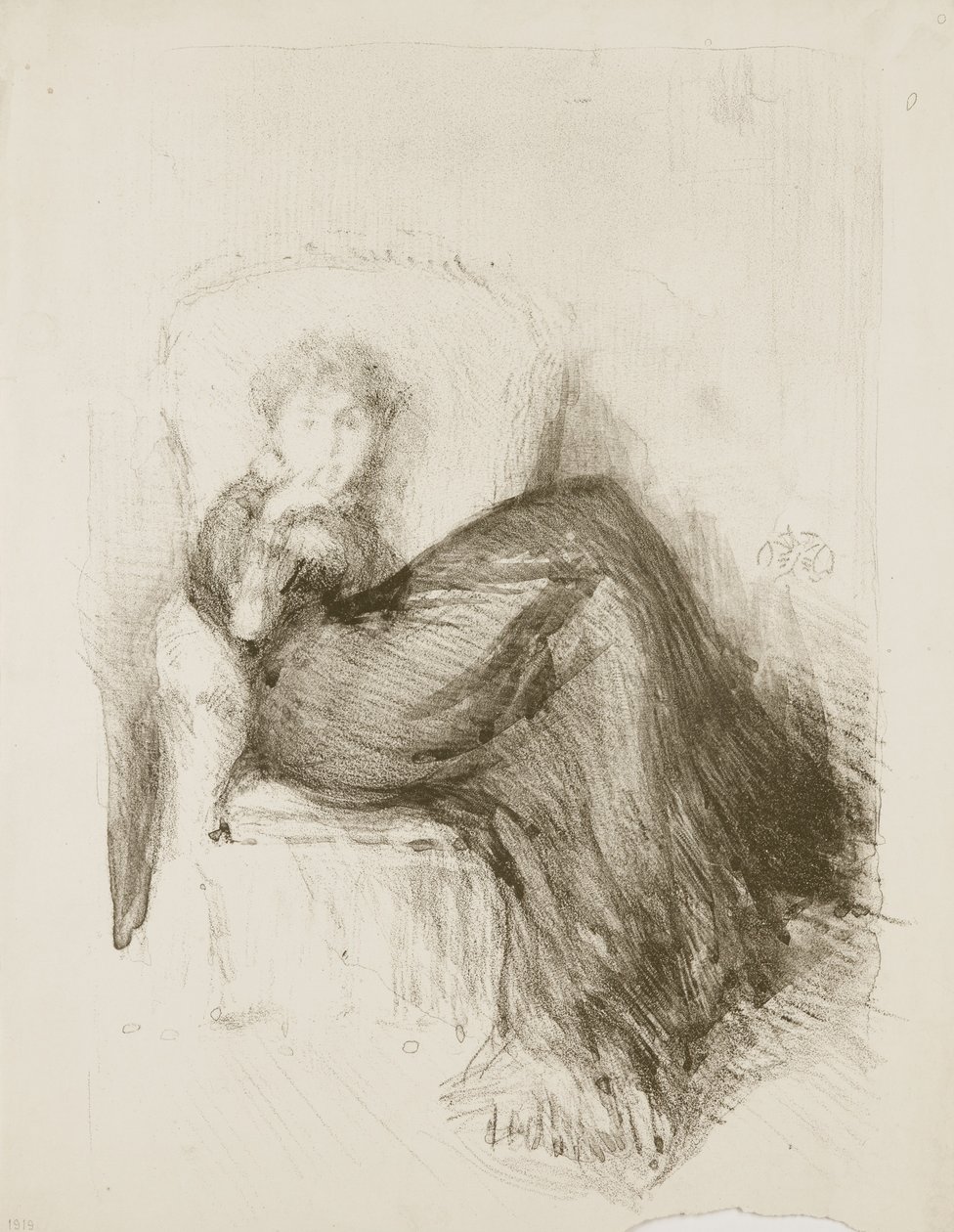 Estudo: Maud Seated, 1878 de James Abbott McNeill Whistler