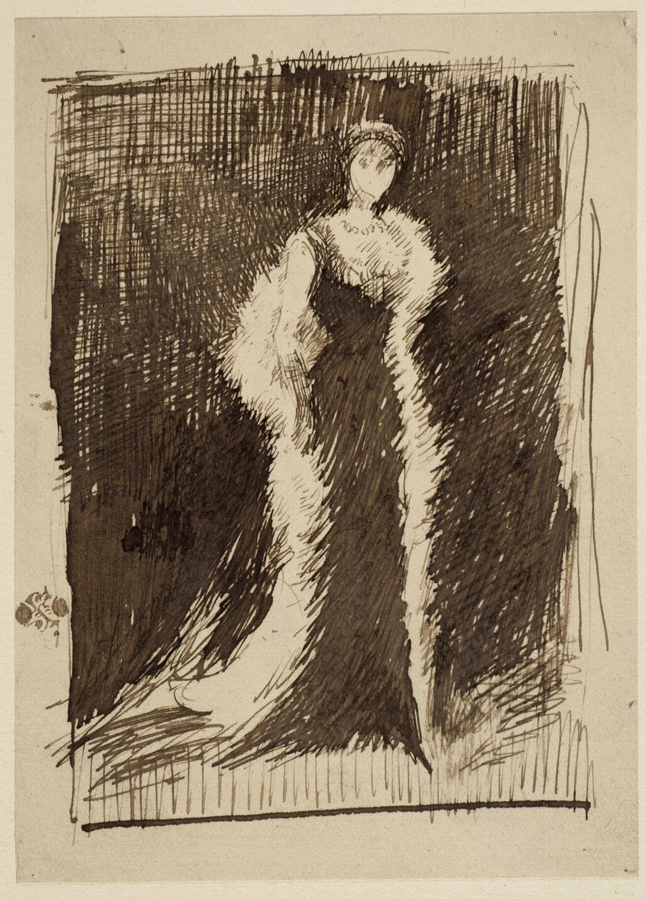 Estudo para arranjos em preto: Lady Meux, 1881 de James Abbott McNeill Whistler