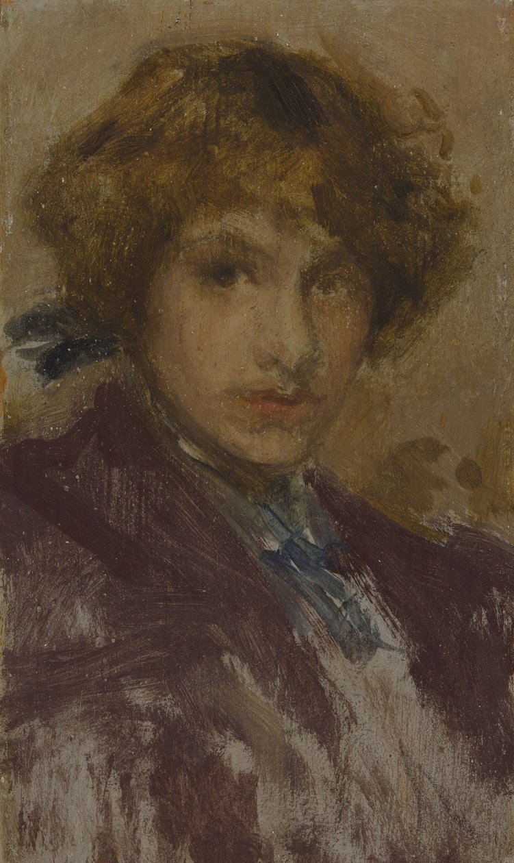 Estudo da cabeça e dos ombros de uma jovem de James Abbott McNeill Whistler