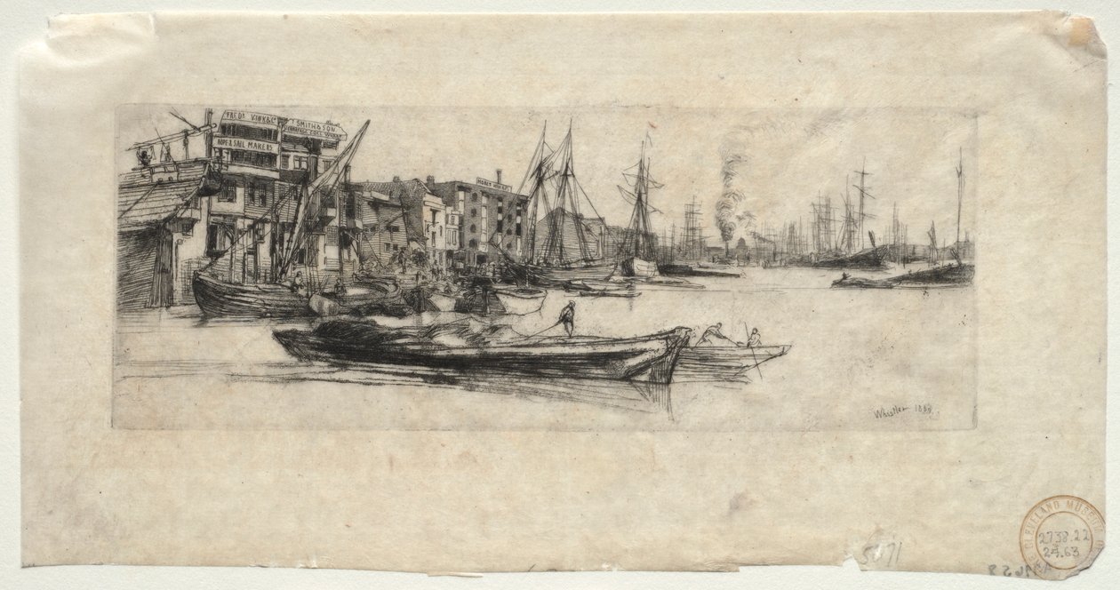 Armazém de Tamisa, 1859. de James Abbott McNeill Whistler