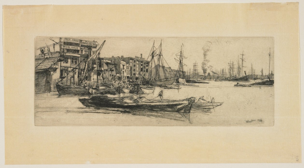 Armazéns do Tamisa de James Abbott McNeill Whistler