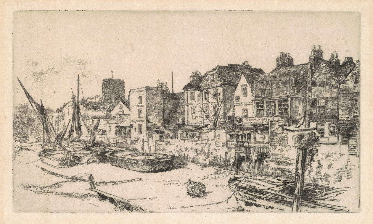 O "Adão e Eva", Old Chelsea, 1878. de James Abbott McNeill Whistler