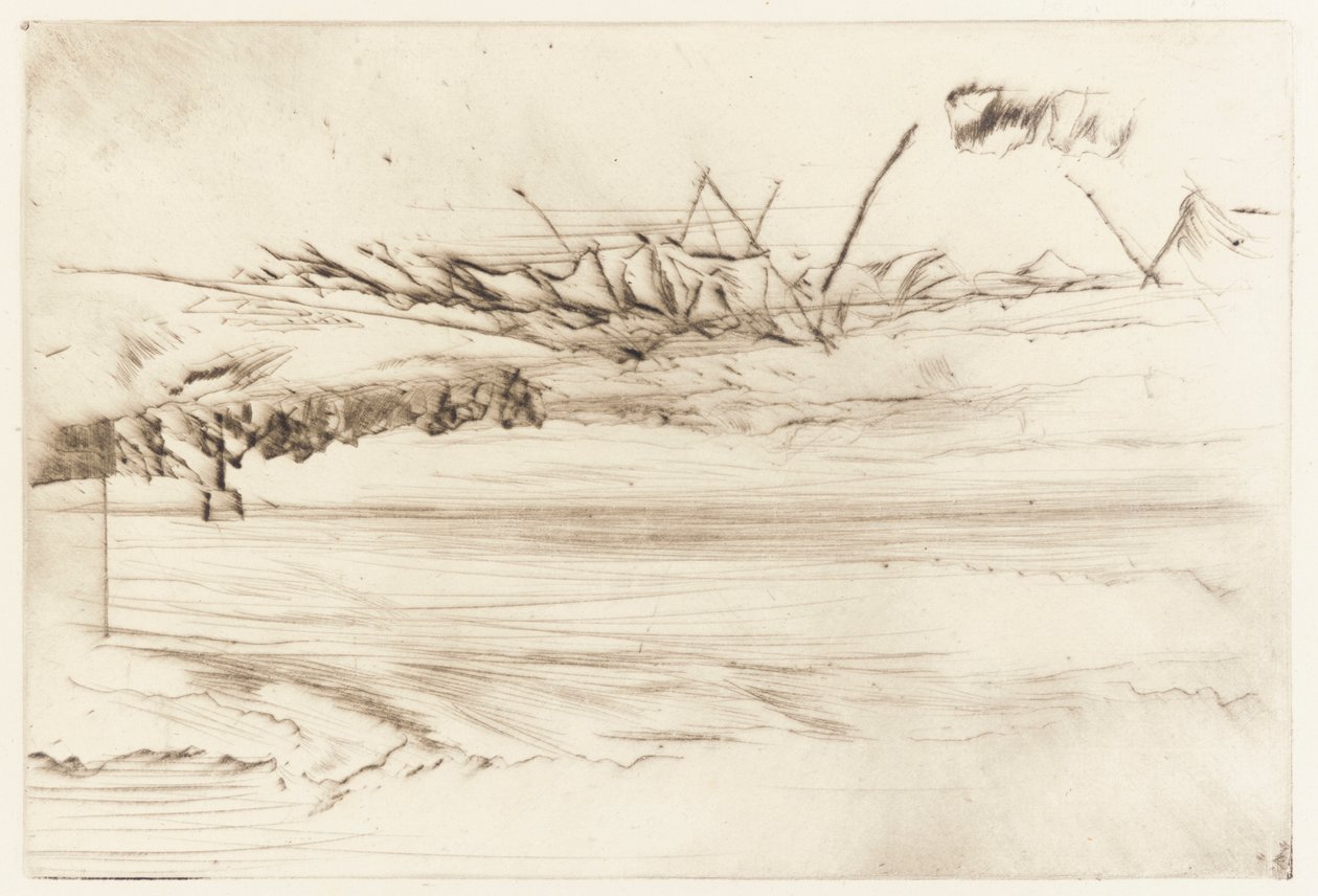 The Beach, Hastings, 1873. de James Abbott McNeill Whistler