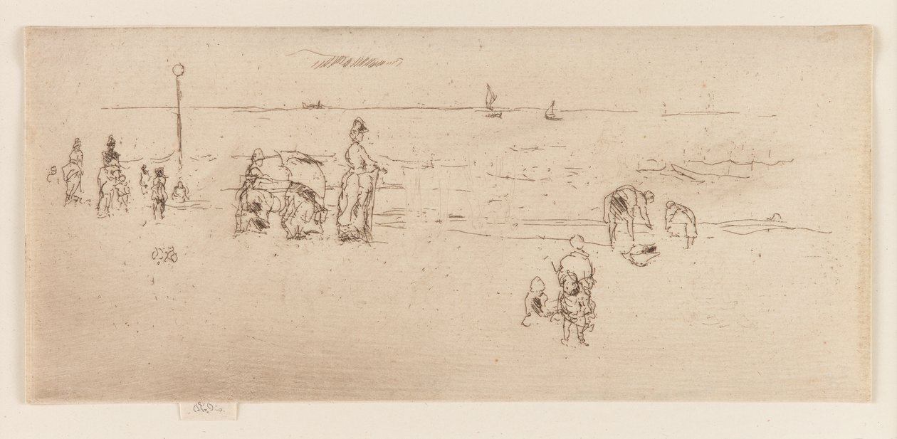 A Praia, Ostende, 1887. de James Abbott McNeill Whistler