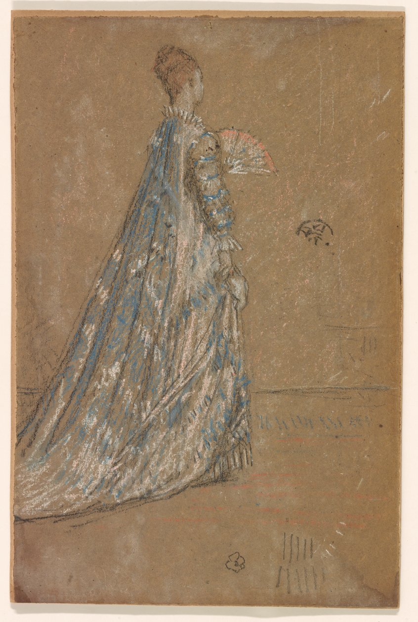 O vestido azul, 1871. de James Abbott McNeill Whistler