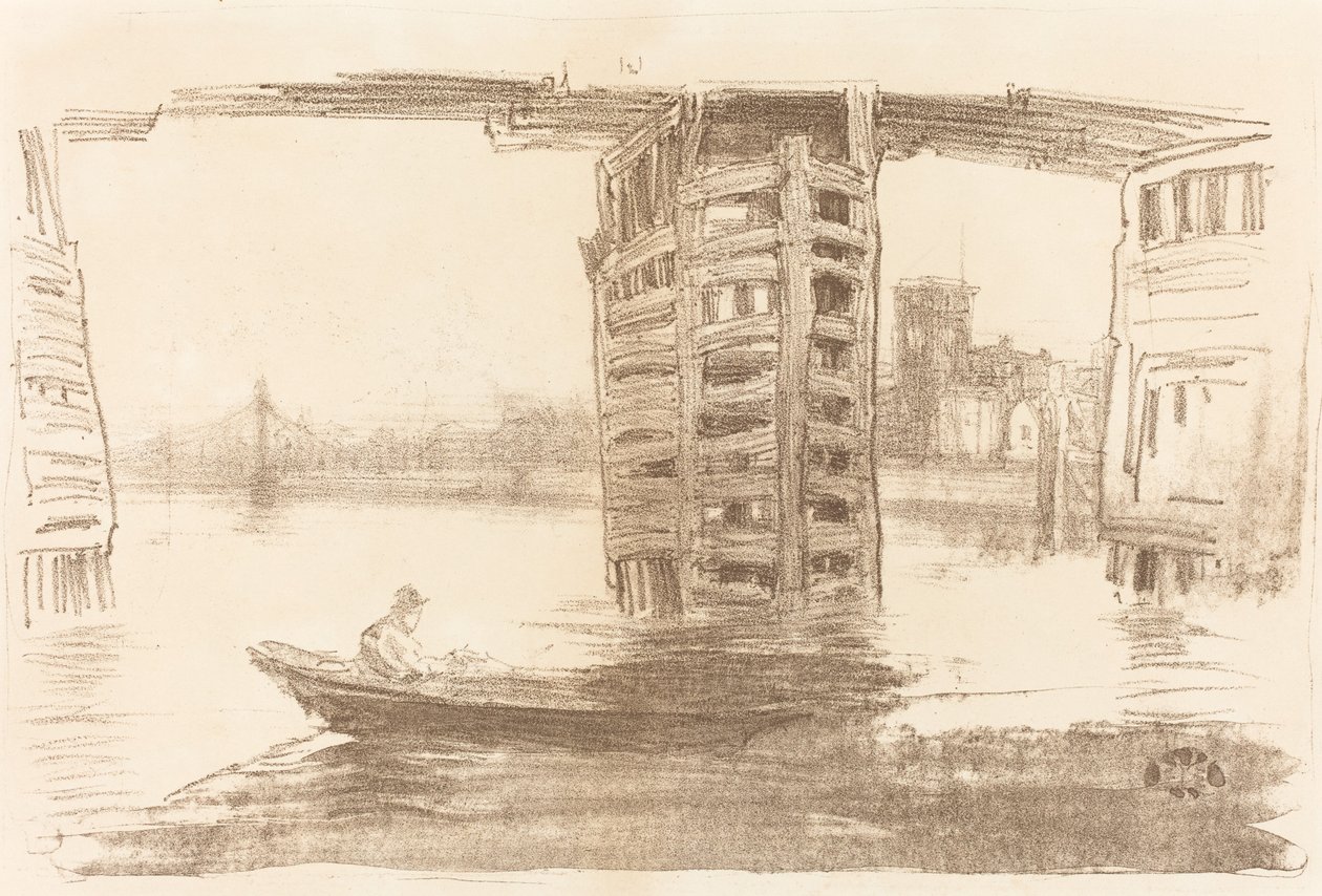 A Ponte Larga, 1878. de James Abbott McNeill Whistler