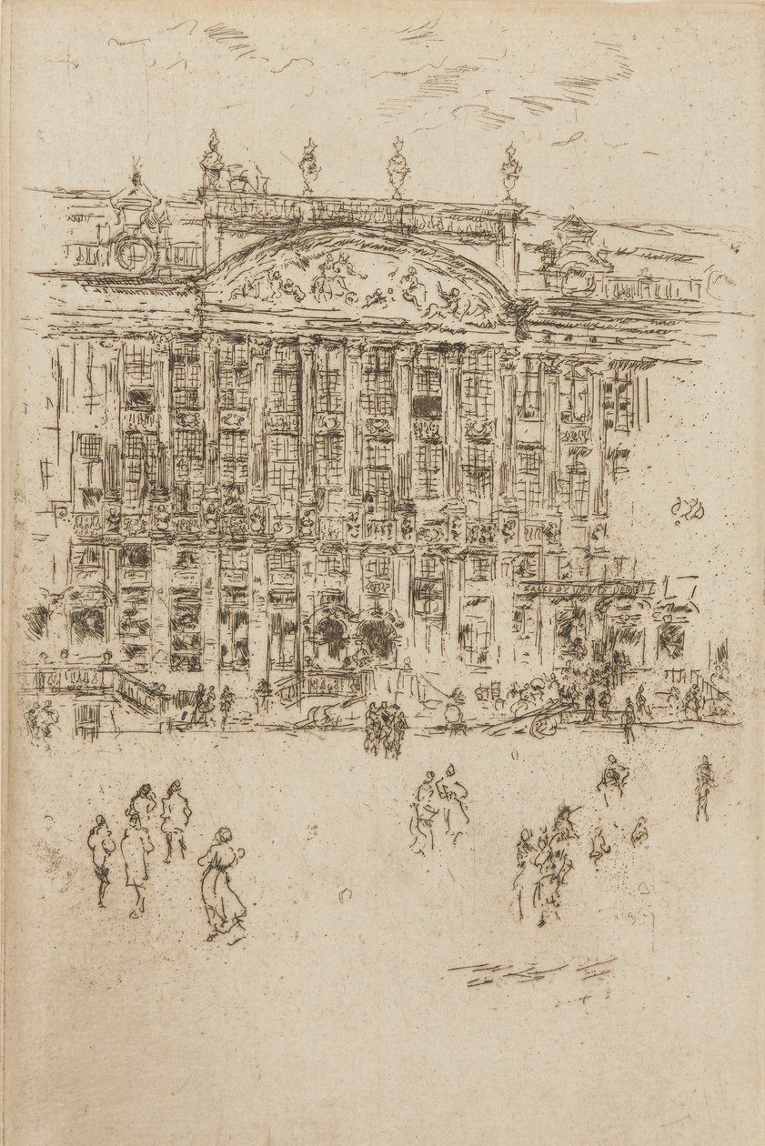 A Igreja - Adoração de Bruxelas, 1887. de James Abbott McNeill Whistler
