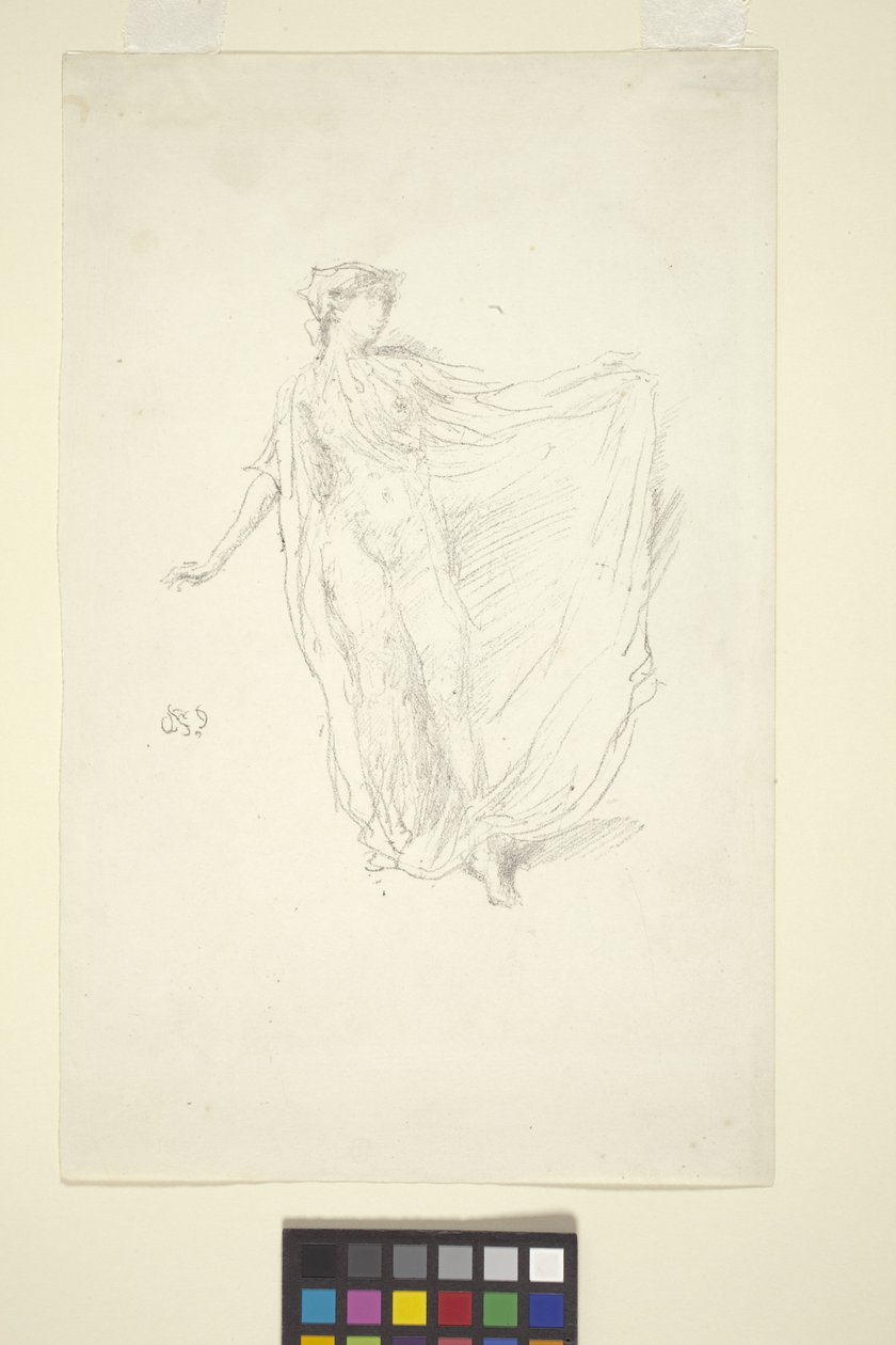 A Rapariga Dançarina (litografia de transferência) de James Abbott McNeill Whistler