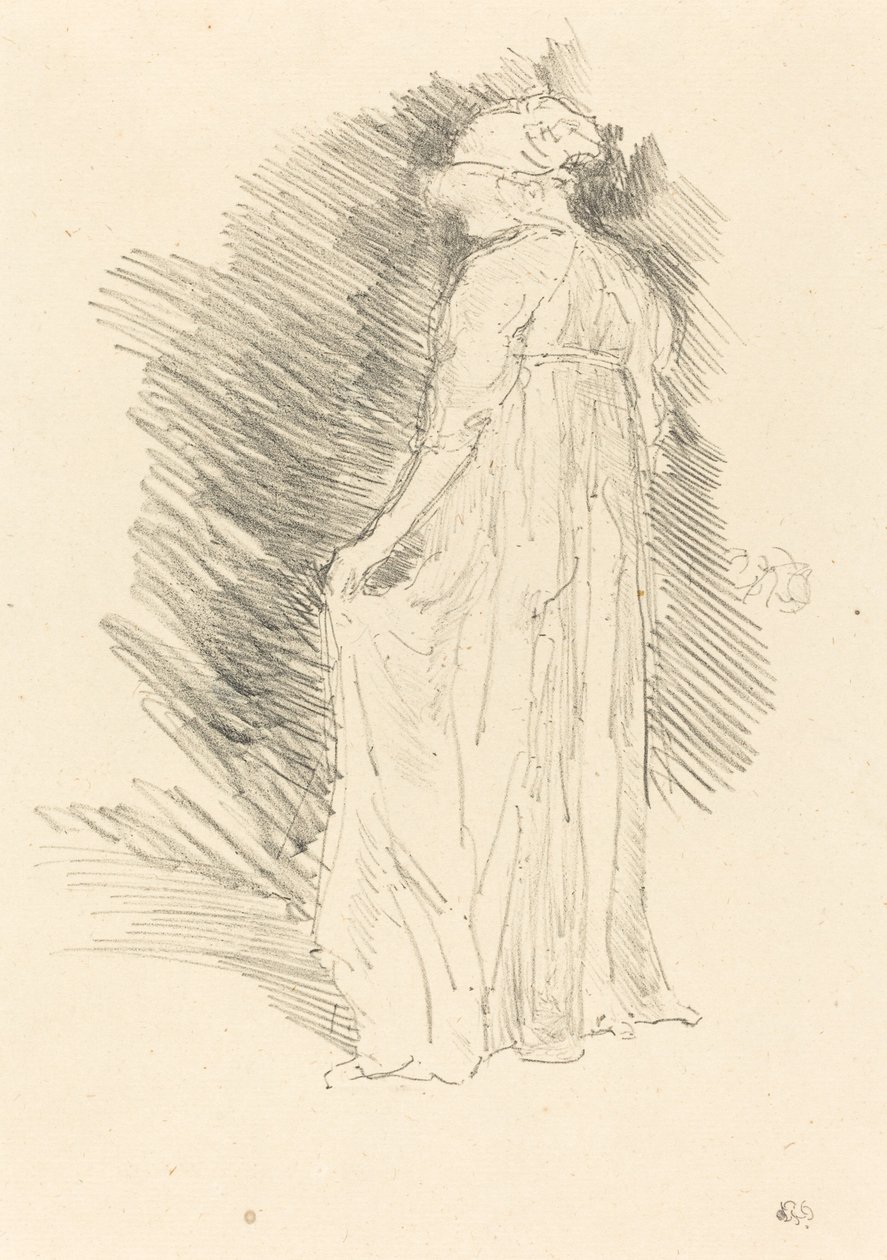 A figura drapeada, Vista Posterior, 1893. de James Abbott McNeill Whistler