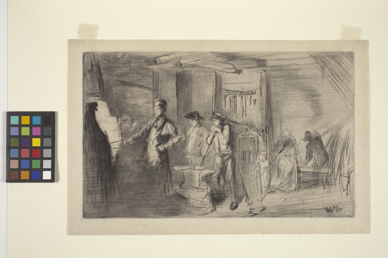 A Forja (ponto seco) de James Abbott McNeill Whistler