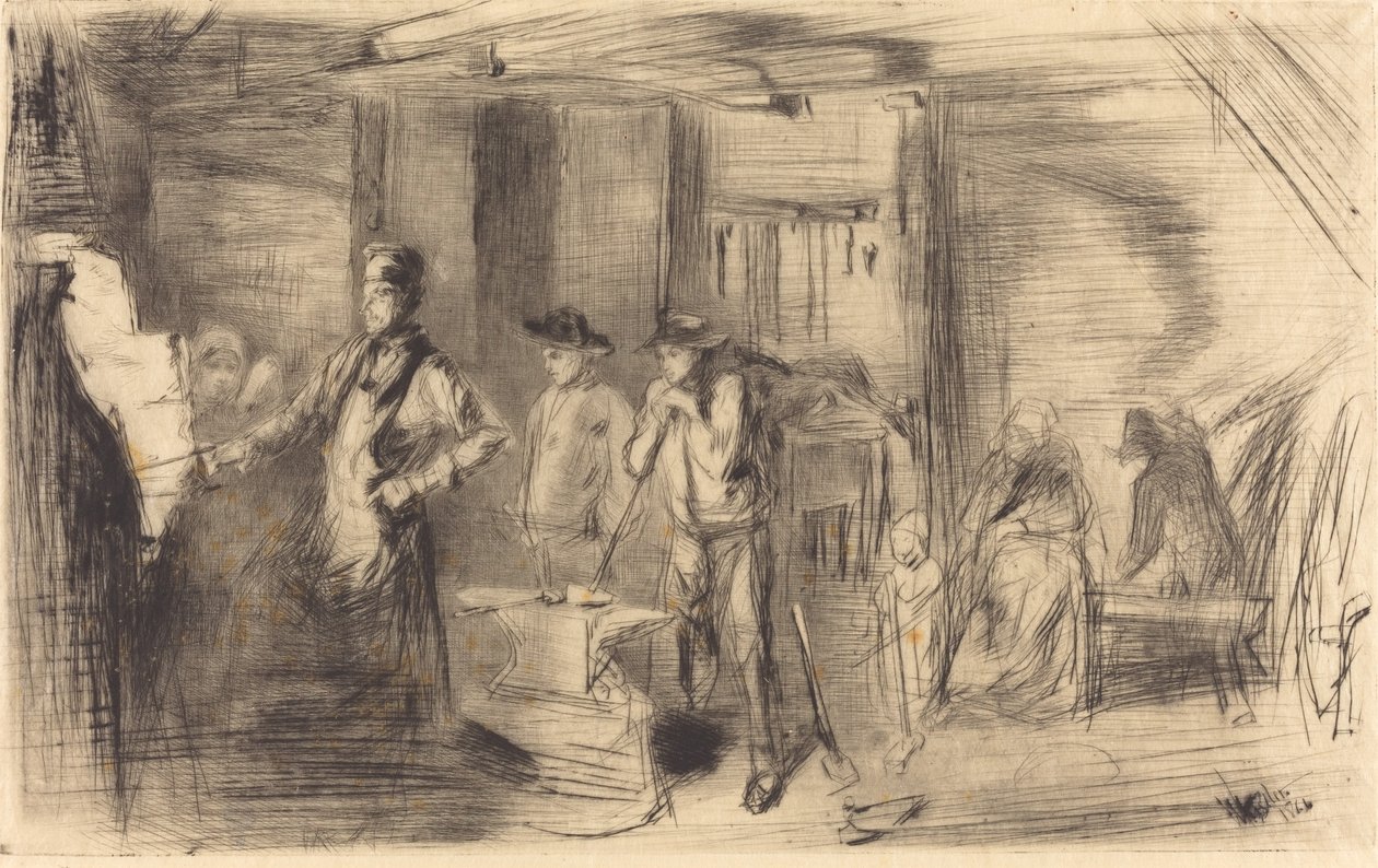 The Forge, 1861. de James Abbott McNeill Whistler