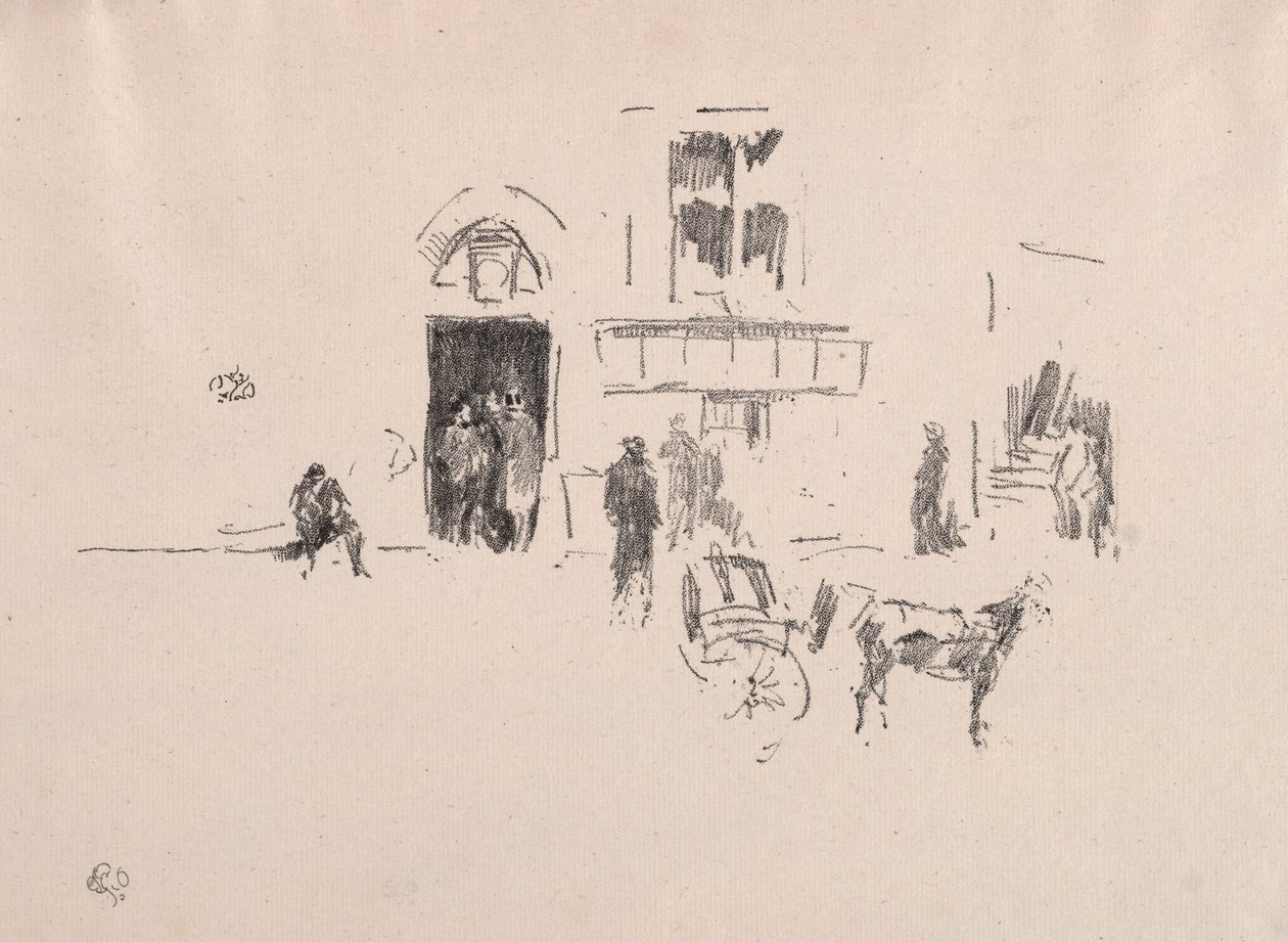 A porta do palco da alegria, 1879. de James Abbott McNeill Whistler